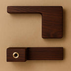 Wood Curtain Tie Backs - Black Walnut Holdbacks, Set of 2, 4 x 3 Inch, Modern Minimalist