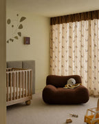 Linen Curtains with Embroidered Dog Motif – Light-Filtering Fabric