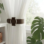 Handmade Crazy Horse Leather Curtain Tie Back, Genuine Leather Curtain Holder, Boho Home Decor Drape Holder
