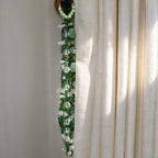 Green Beaded Curtain Tie Backs, Handmade Glass & Crystal Boho Curtain Holdback, Window Drape Tieback for Living Room, Bedroom